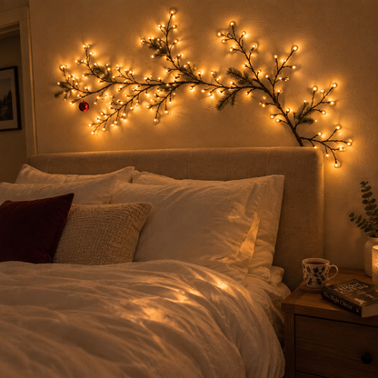 LED Christmas Branch Lights — No Wires, No Drilling